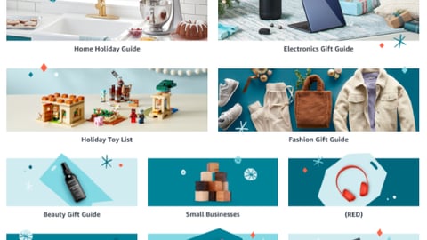 Amazon 'Gift Guides' Landing Page